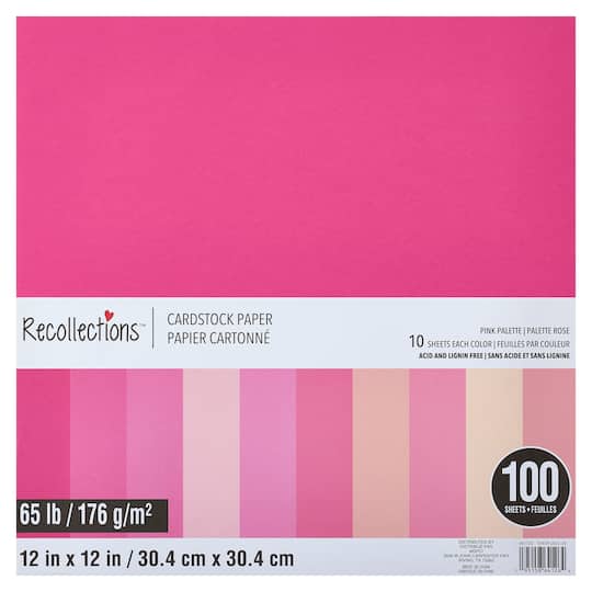 9 Packs: 100 ct. (900 total) Palette 12" x 12" Cardstock Paper by Recollections